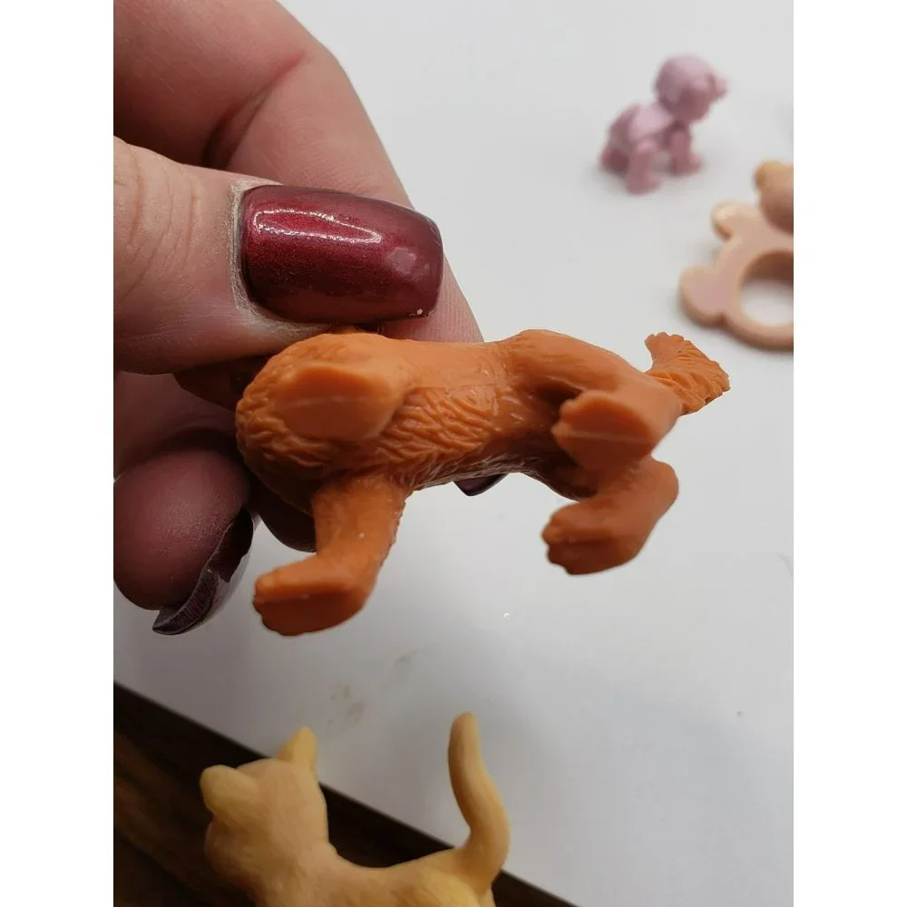 Barbie 7pc Lot Animals Pets Replacement Doll‎ House Diorama Cat Dog Bear